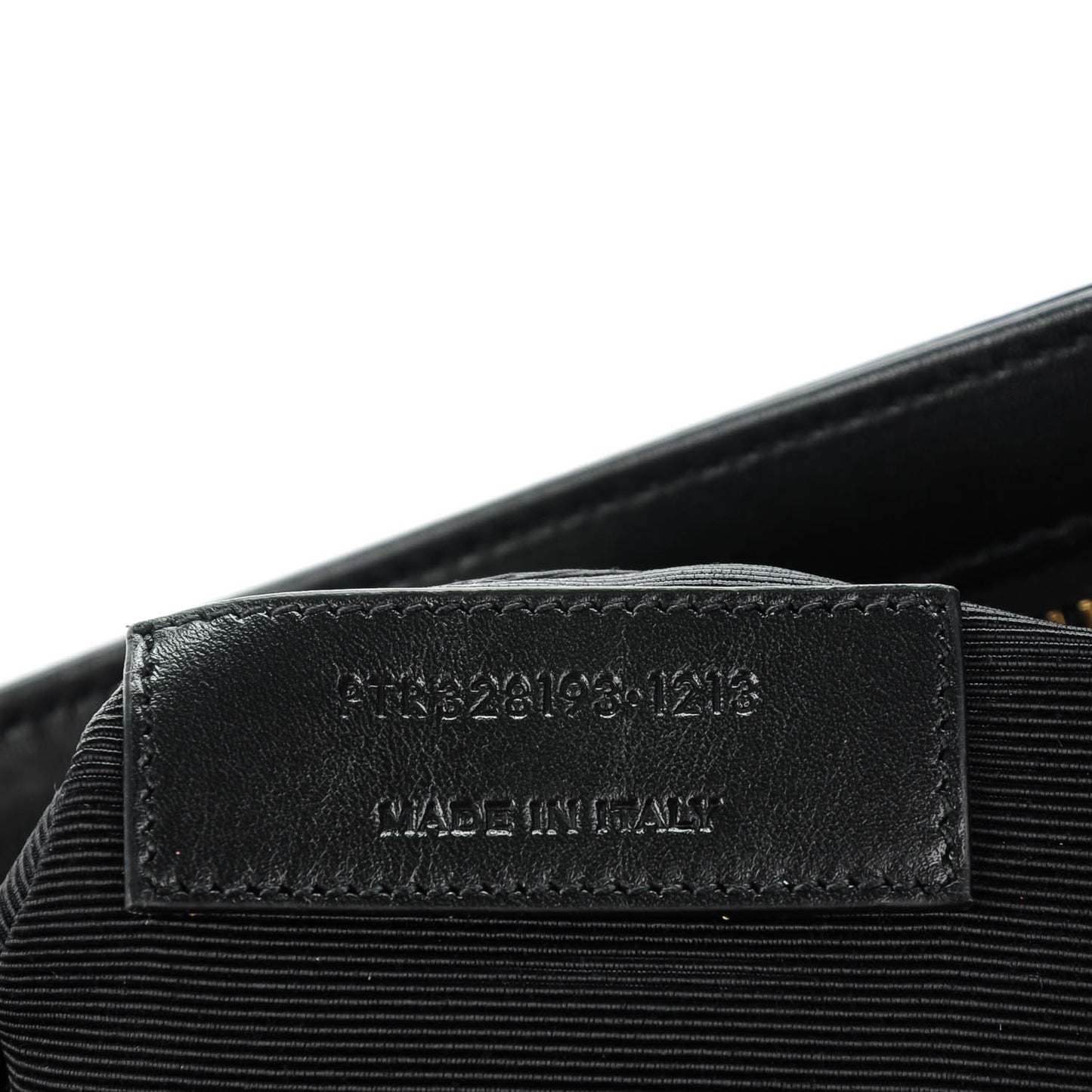 Smooth Calfskin Letters Fold-Over Clutch Black