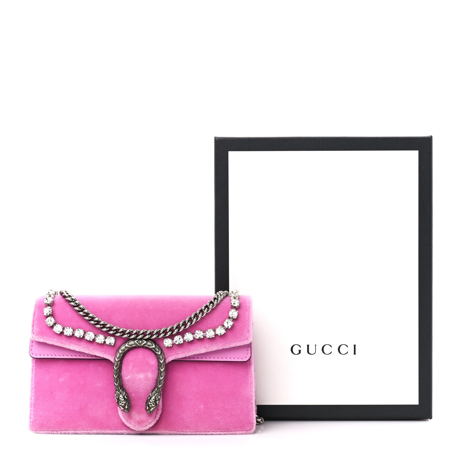 Gucci Velvet Crystal Super Mini Dionysus Shoulder Bag Malva 10 of 10