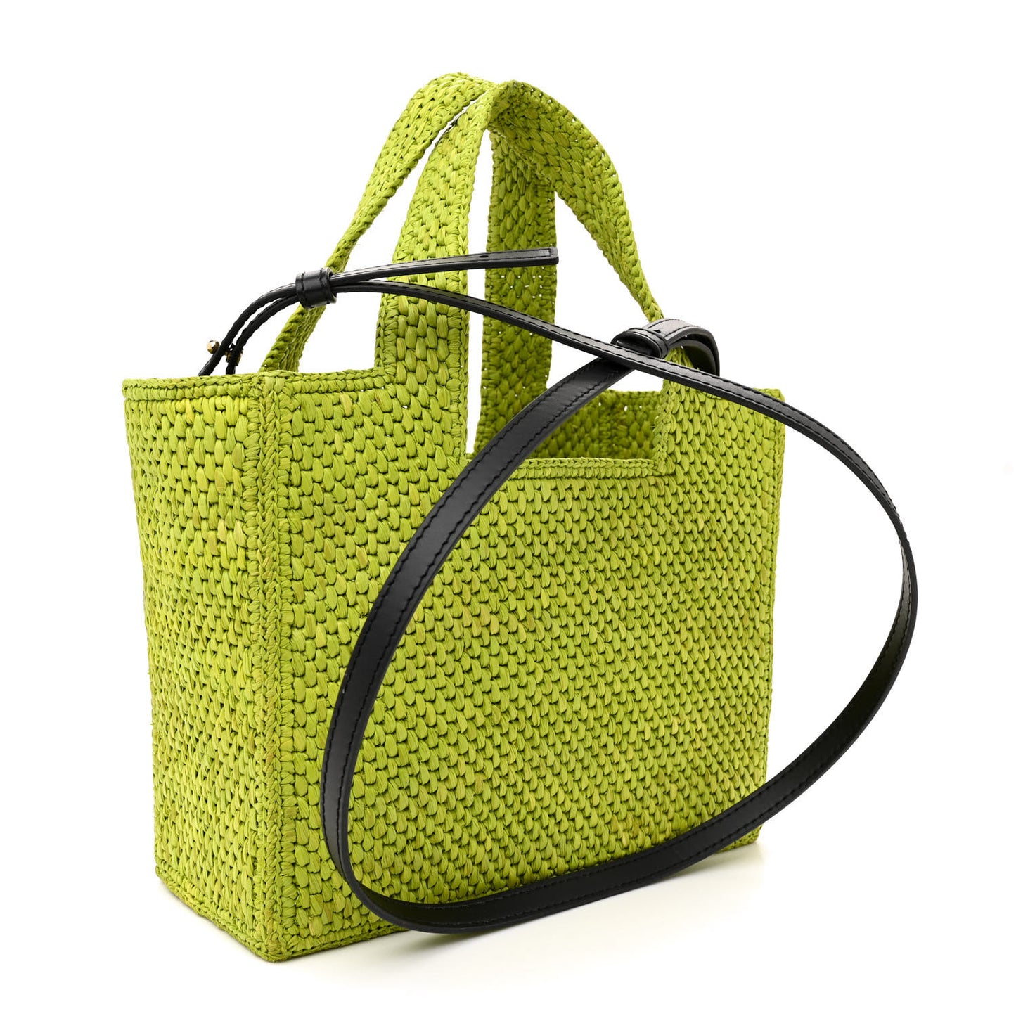 X PAULA'S IBIZA Raffia Font Tote Meadow Green