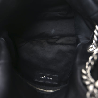 Saint Laurent Lambskin Quilted Medium Loulou Puffer Monogram Chain Satchel Black 5 of 10