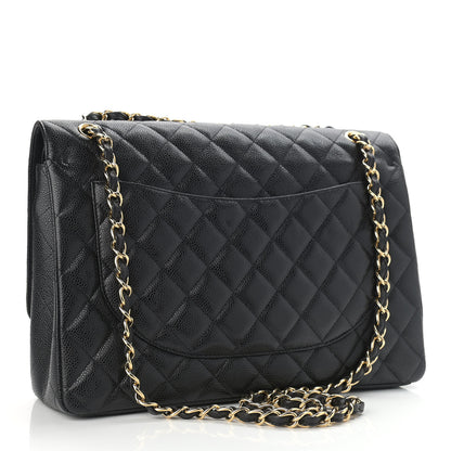 Chanel Caviar Quilted Maxi Double Flap Black 2 of 13