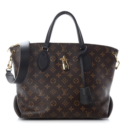Louis Vuitton Monogram Flower Zipped Tote MM Black 1 of 9