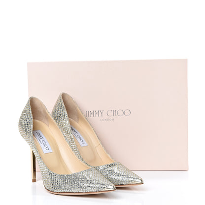 Jimmy Choo Glitter Marvel 100 Pumps 37.5 Champagne 10 of 10