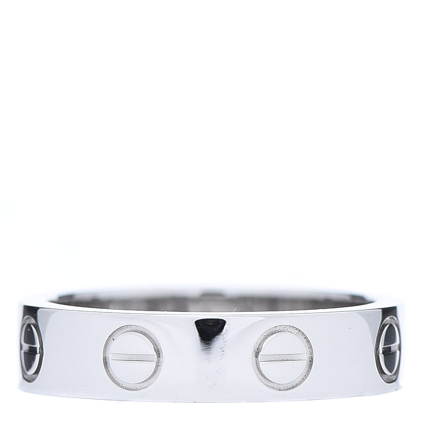 18K White Gold Diamond 4mm LOVE Wedding Band Ring 46 3.75