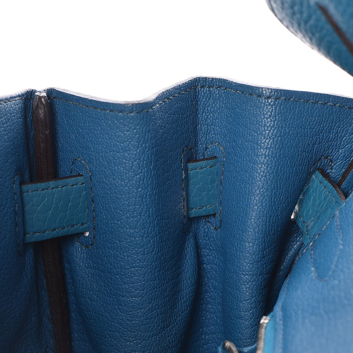 Taurillon Clemence Birkin 30 Bleu Izmir