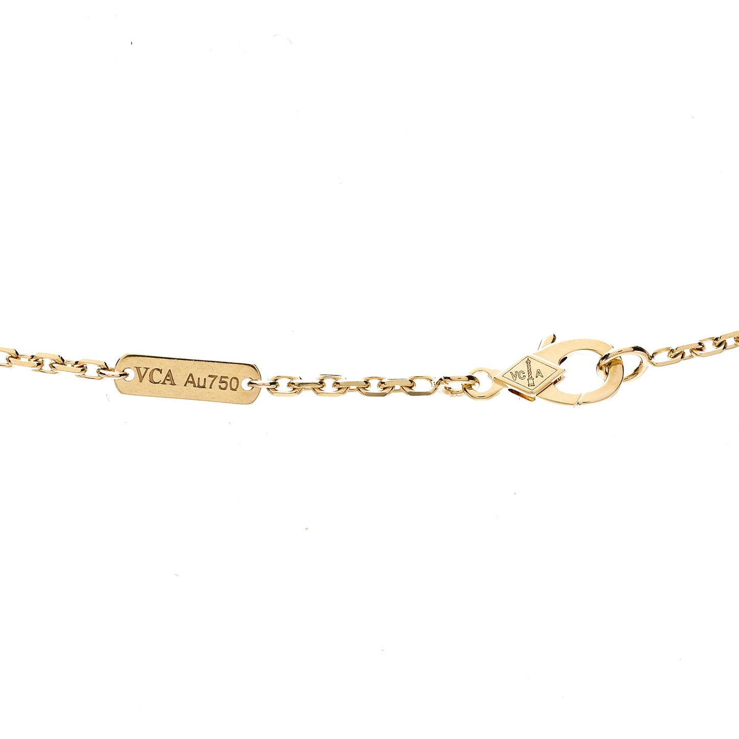 18K Yellow Gold Black Onyx Magic Alhambra Pendant Necklace