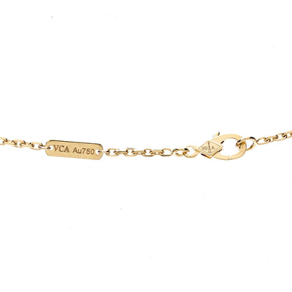 Van Cleef & Arpels 18K Yellow Gold Black Onyx Magic Alhambra Pendant Necklace 4 of 6