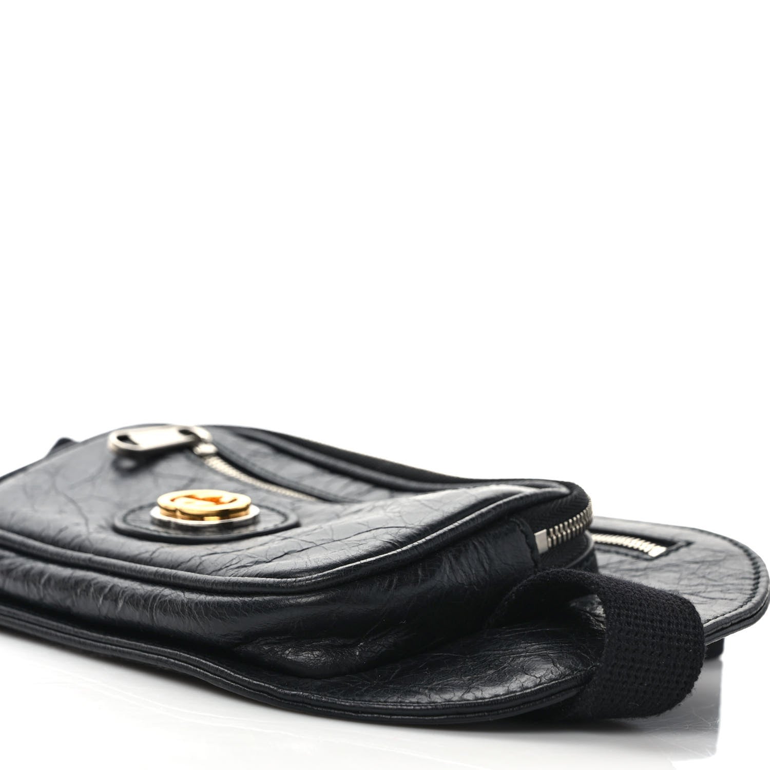 Gucci Fluffy Calfskin Morpheus Double Zip Belt Bag Black 9 of 9