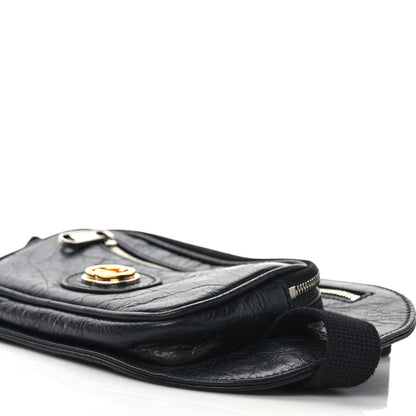 Gucci Fluffy Calfskin Morpheus Double Zip Belt Bag Black 9 of 9