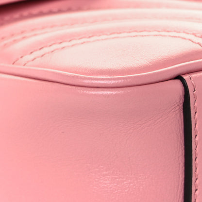Gucci Calfskin Matelasse Mini GG Marmont Shoulder Bag Wild Rose 7 of 10