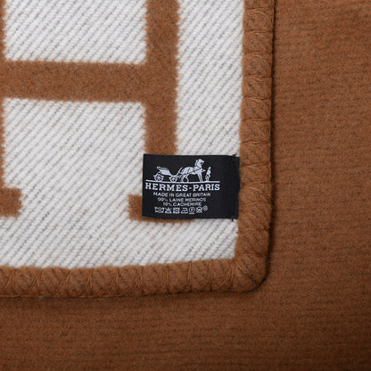 Hermes Wool Cashmere Avalon Blanket Ecru Camel 2 of 3