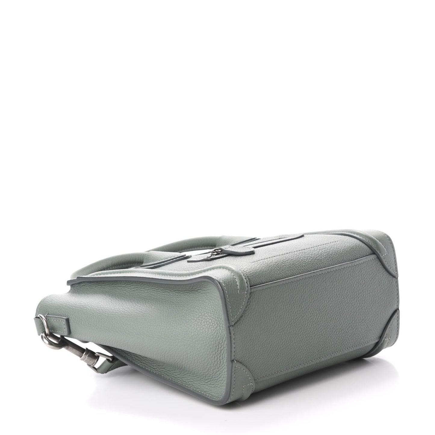 Drummed Calfskin Nano Luggage Celadon