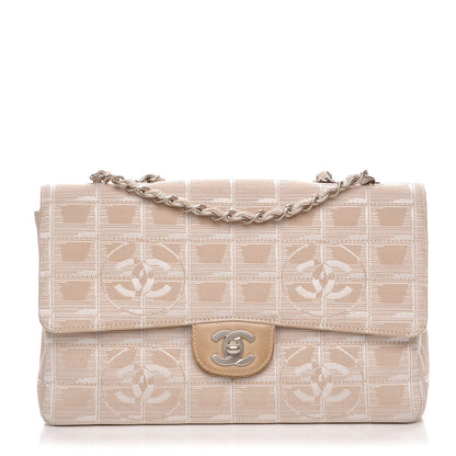 Chanel Nylon Medium Travel Flap Light Beige 1 of 9