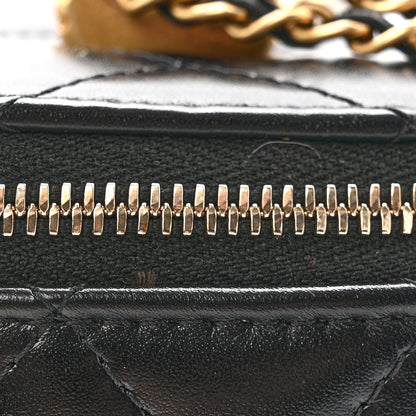 Chanel Calfskin Quilted Perfect Fit Vanity Case With Chain Black 13 of 13
