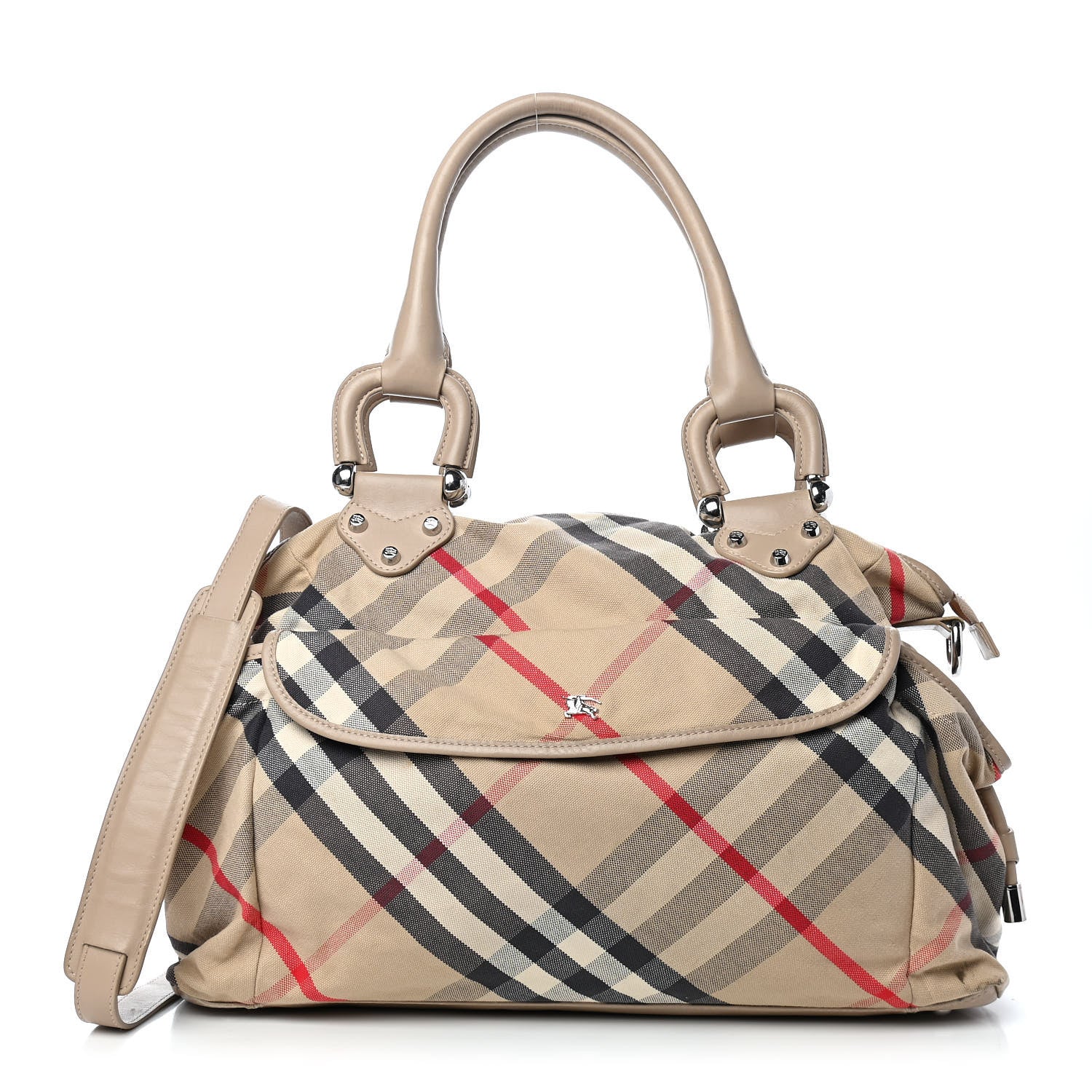 Burberry Nova Check Tote Diaper Bag Beige 1 of 7