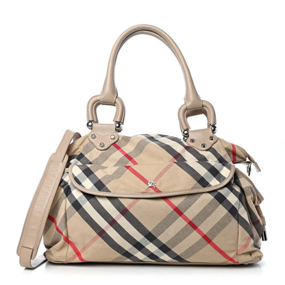 Burberry Nova Check Tote Diaper Bag Beige 1 of 7