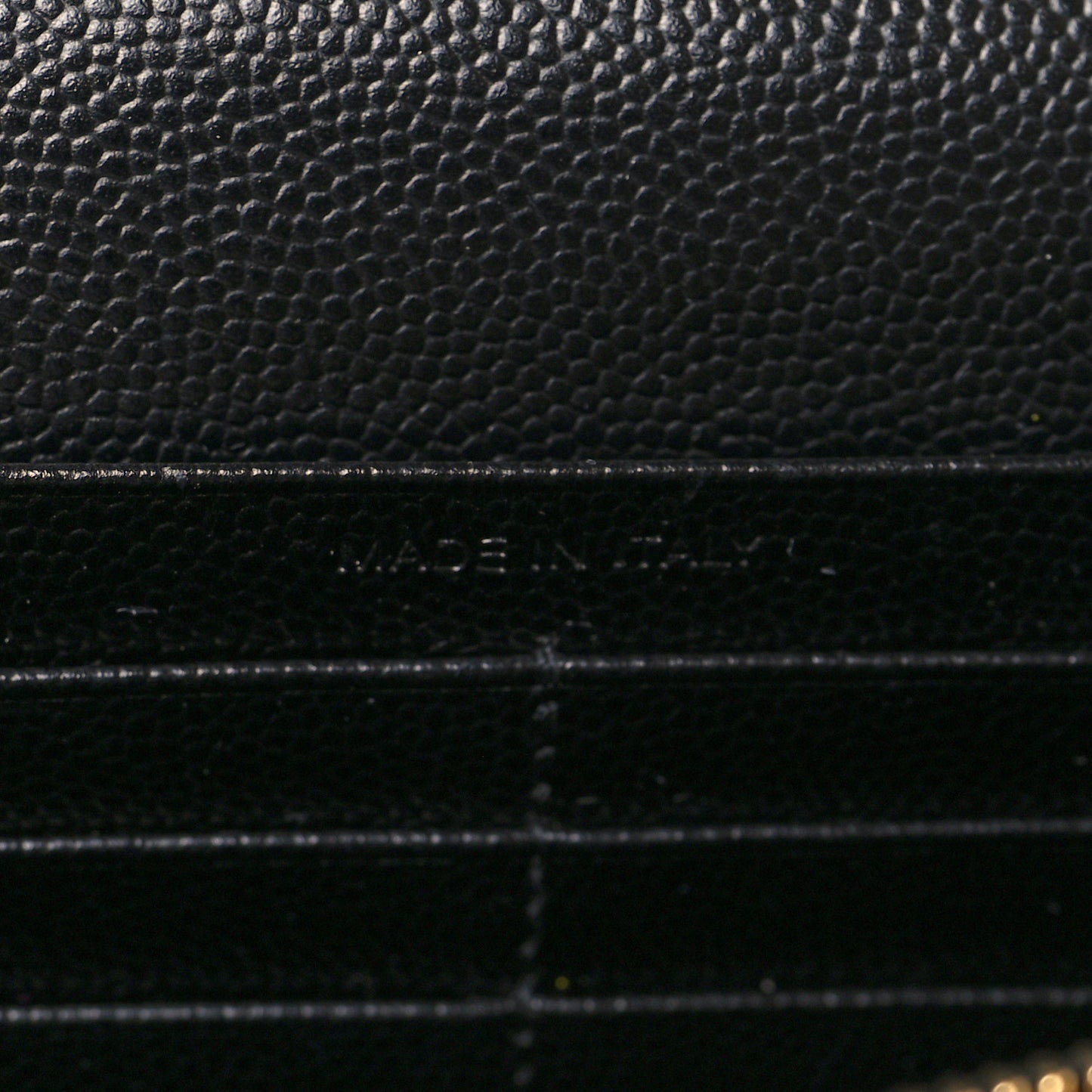 Grain De Poudre Matelasse Chevron Monogram Chain Wallet Black