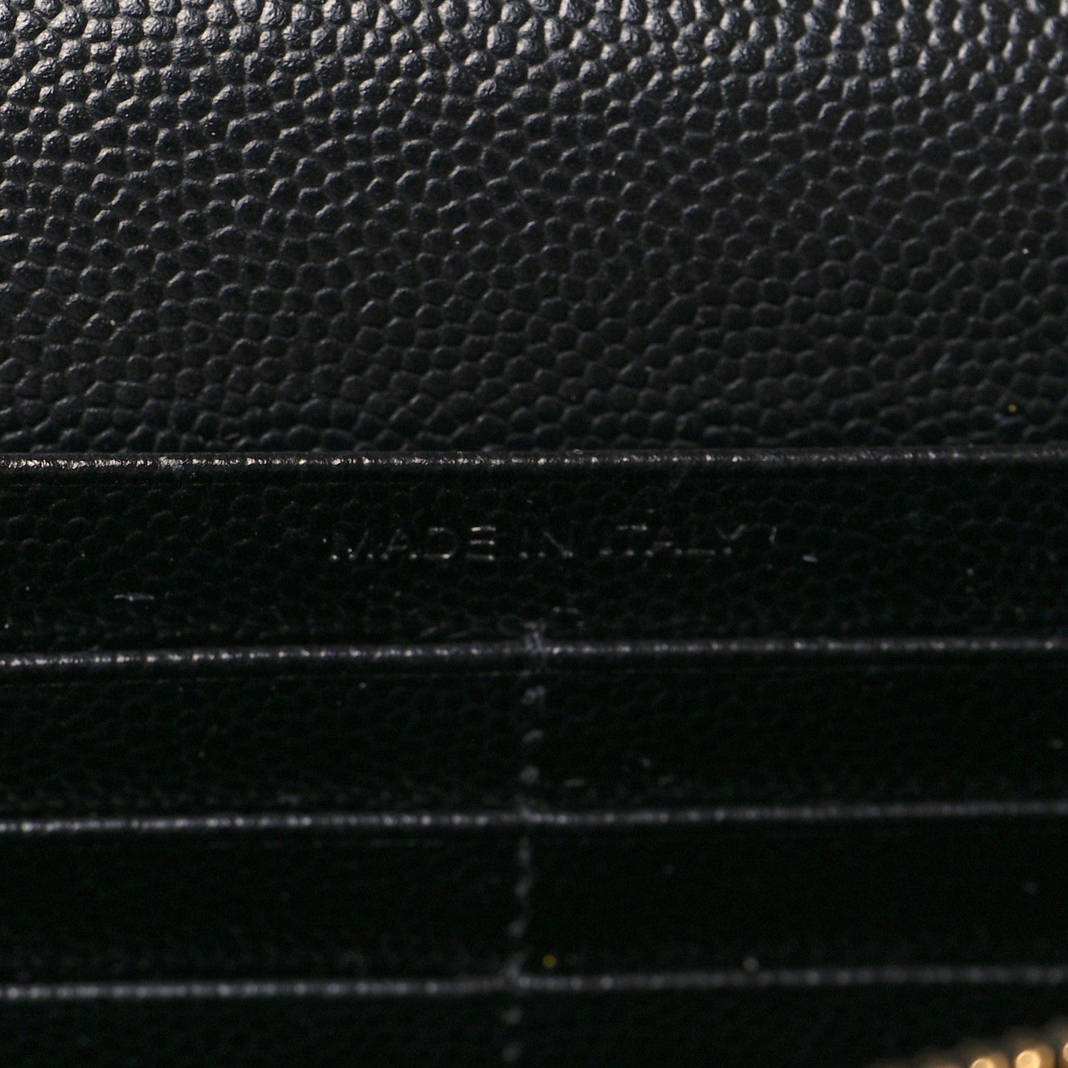 Saint Laurent Grain De Poudre Matelasse Chevron Monogram Chain Wallet Black 7 of 9