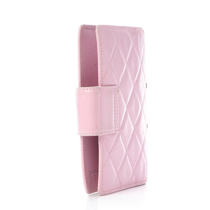 Chanel Calfskin Quilted Small Cambon Agenda Planner Pink 3 of 16