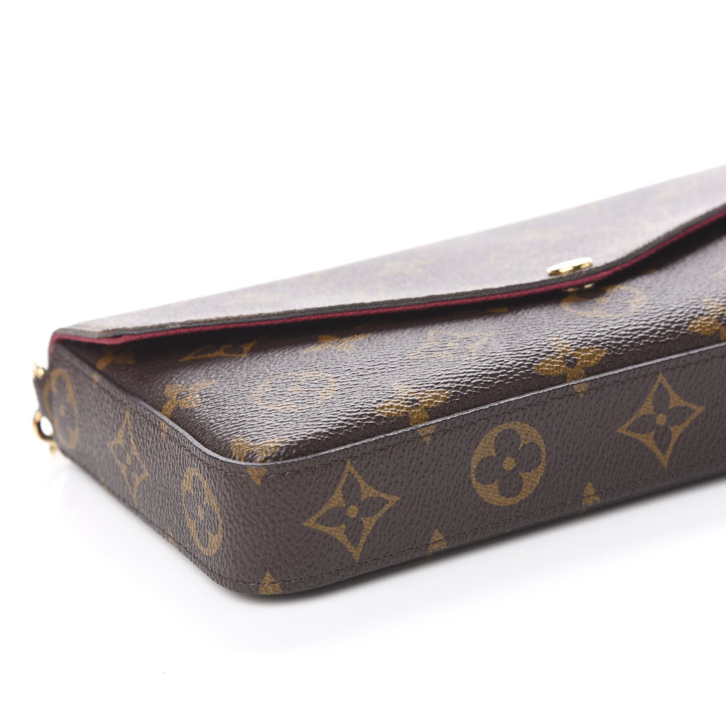 Monogram Pochette Felicie Chain Wallet Fuchsia
