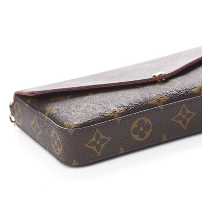 Louis Vuitton Monogram Pochette Felicie Chain Wallet Fuchsia 13 of 15