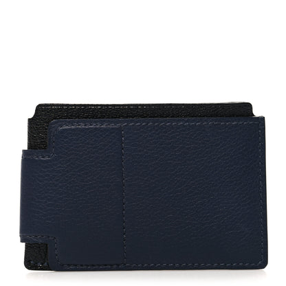 Hermes Allegretto Chevre Mysore H Sport 3CC Card Holder Case Bleu Nuit Black 1 of 7