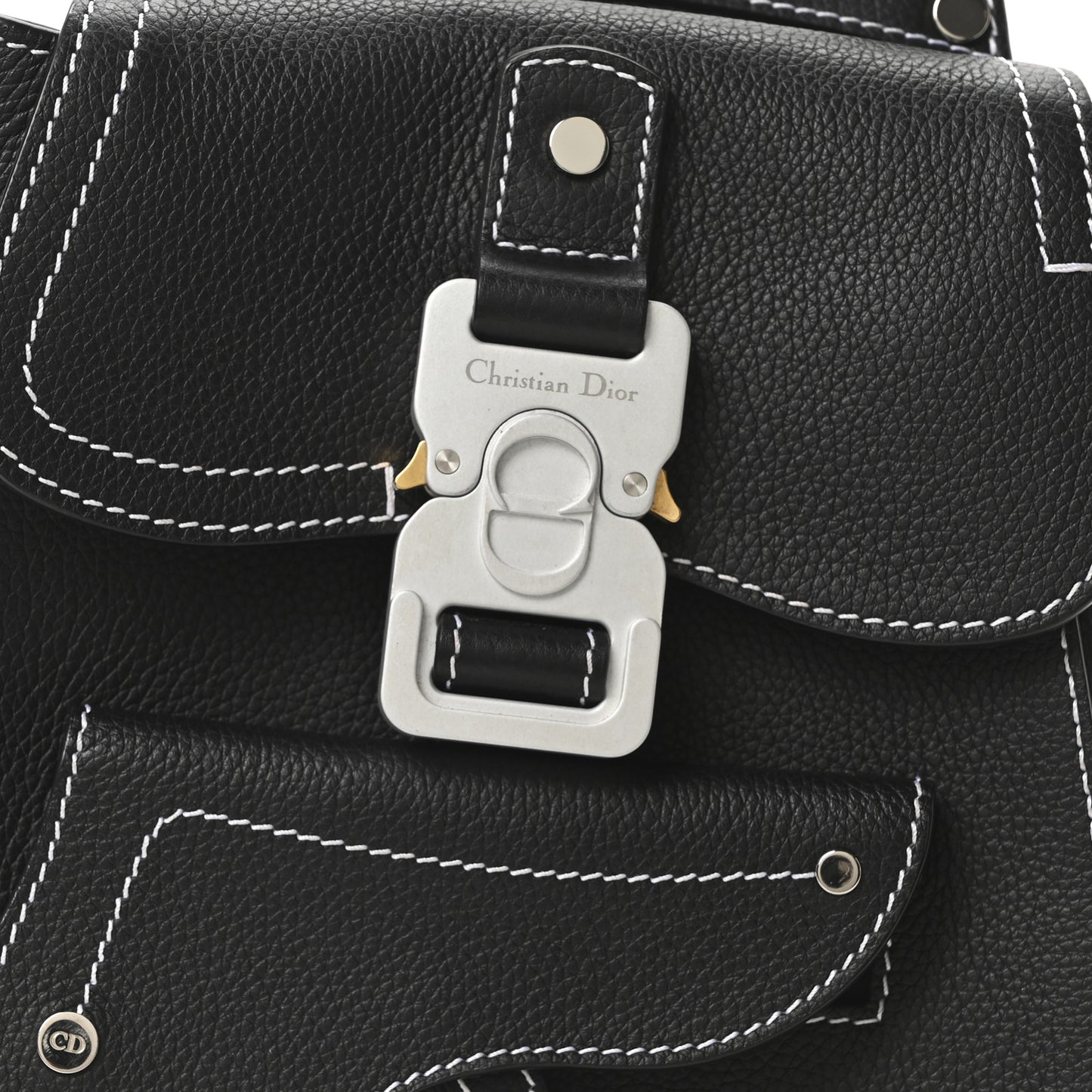 Grained Calfskin Mini Gallop Sling Bag Black