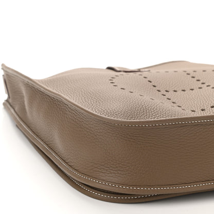 Hermes Taurillon Clemence Evelyne III PM Etoupe 9 of 11