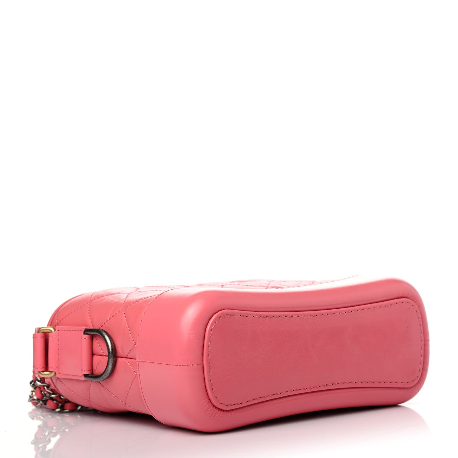 Chanel Aged Calfskin Quilted Small Gabrielle Hobo Rose 3 of 4