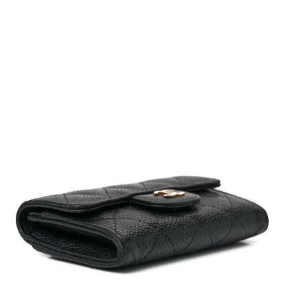 Chanel Caviar Quilted Flap Card Holder Wallet Black 4 of 13