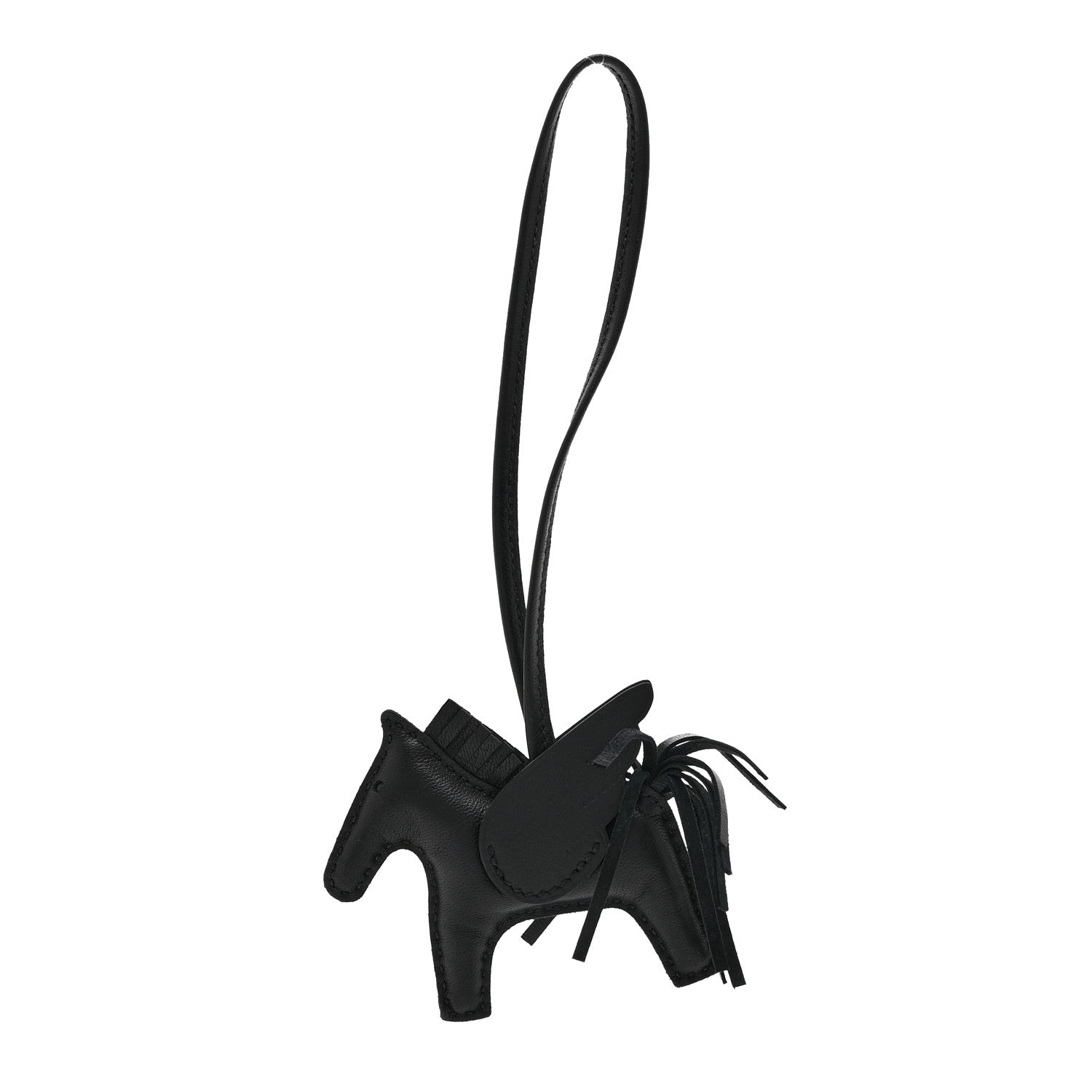 Hermes Milo Lambskin Grigri Rodeo Pegase Horse Bag Charm PM So Black 1 of 4