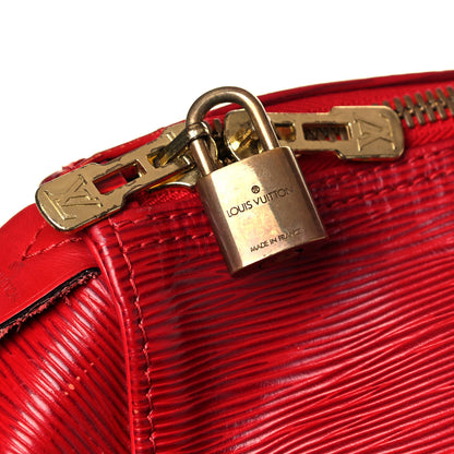Louis Vuitton Epi Keepall 55 Castillan Red 18 of 32