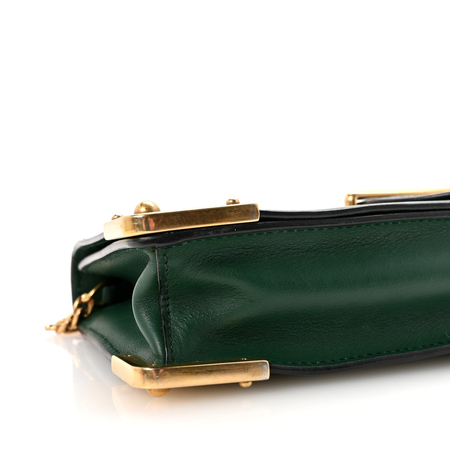 City Calfskin Cahier Clutch With Chain Biliardo Black