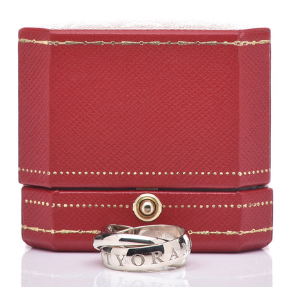 Cartier 18K White Gold 98 Xmas Limited Trinity Ring 51 5.75 6 of 6