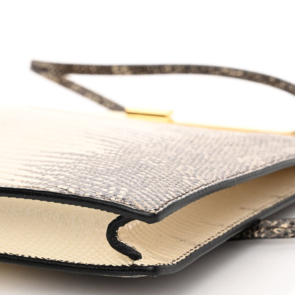 Celine Lizard Mini Clasp Bag Black White 8 of 9