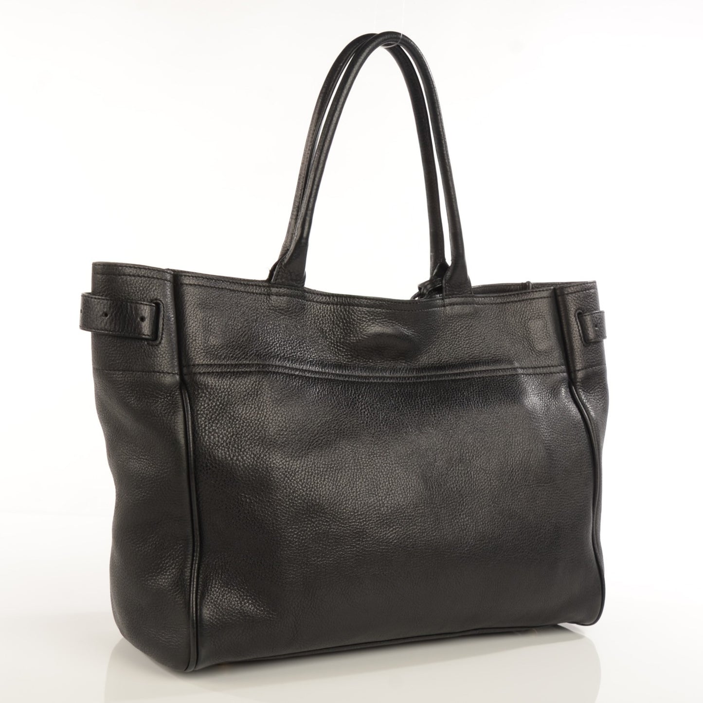 Natural Leather Bayswater Tote Black