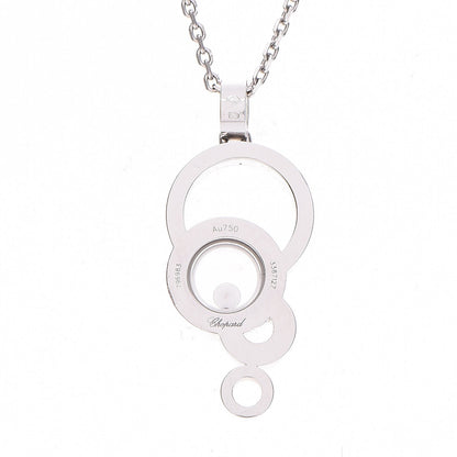 Chopard 18K White Gold Diamond Pave Happy Bubbles Pendant Necklace 5 of 6
