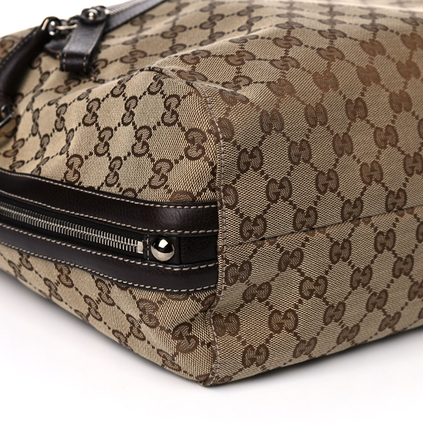 Monogram Large Icon Bit Tote Dark Brown