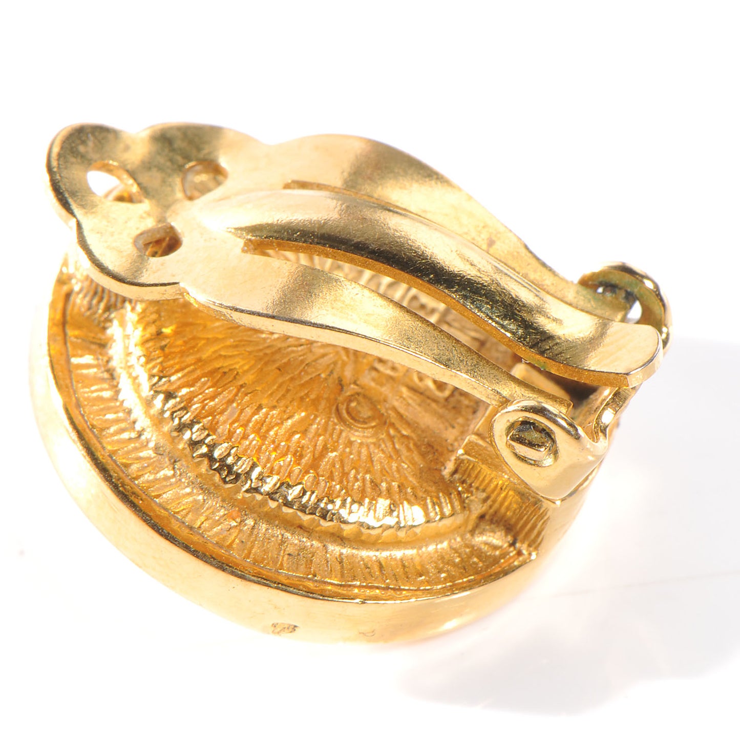 Pearl Crystal Clip On Earrings Gold