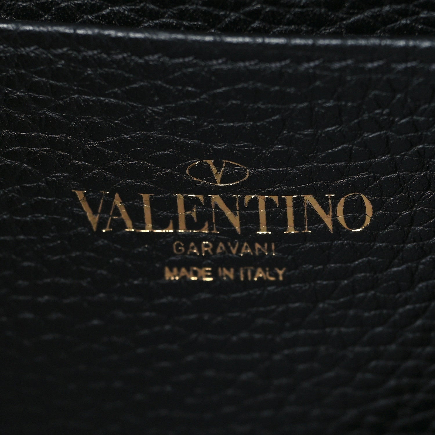 Valentino Garavani Pebbled Calfskin Rockstud Flip Lock Clutch Wallet Black 6 of 9