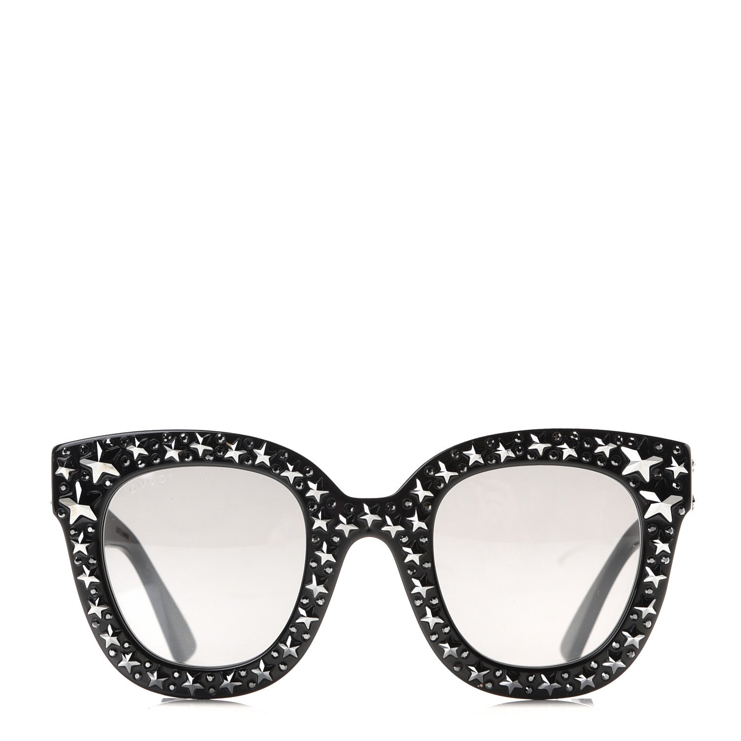 Gucci Acetate Stars Cat Eye Sunglasses GG0116S Black 3 of 7