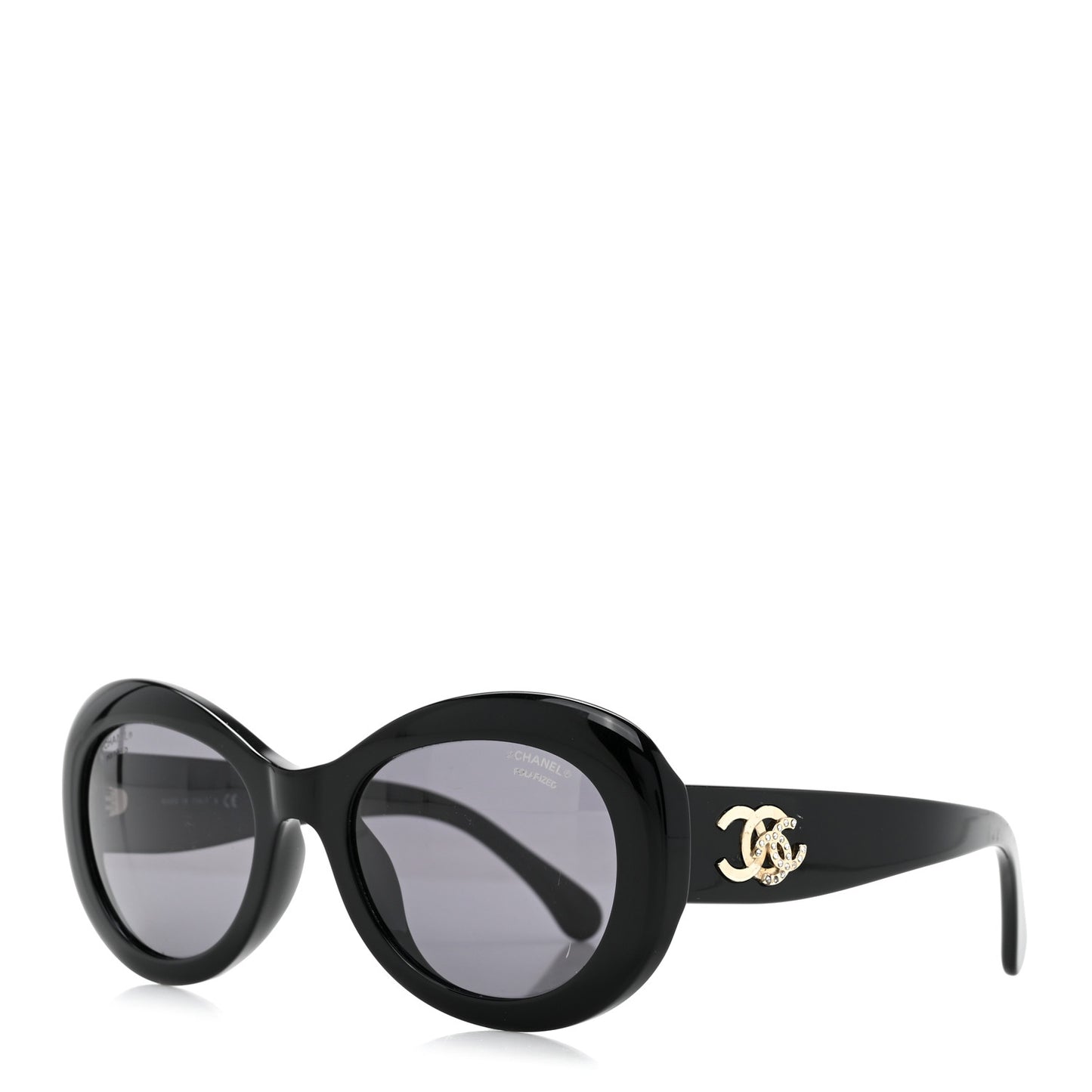 Acetate Polarized Oval CC Sunglasses 5469-B-A