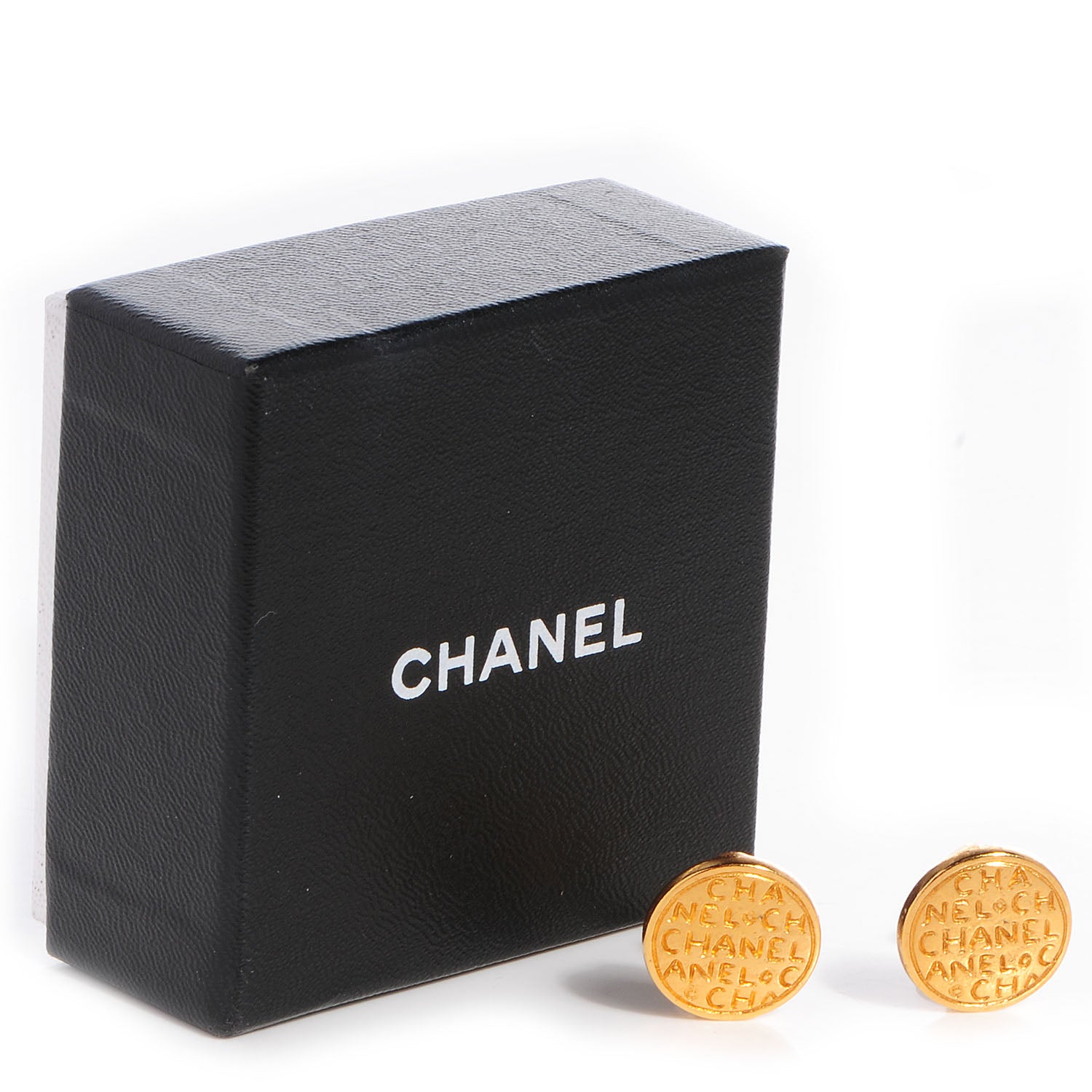 Chanel Clip On Disc Earrings Gold 5 of 5
