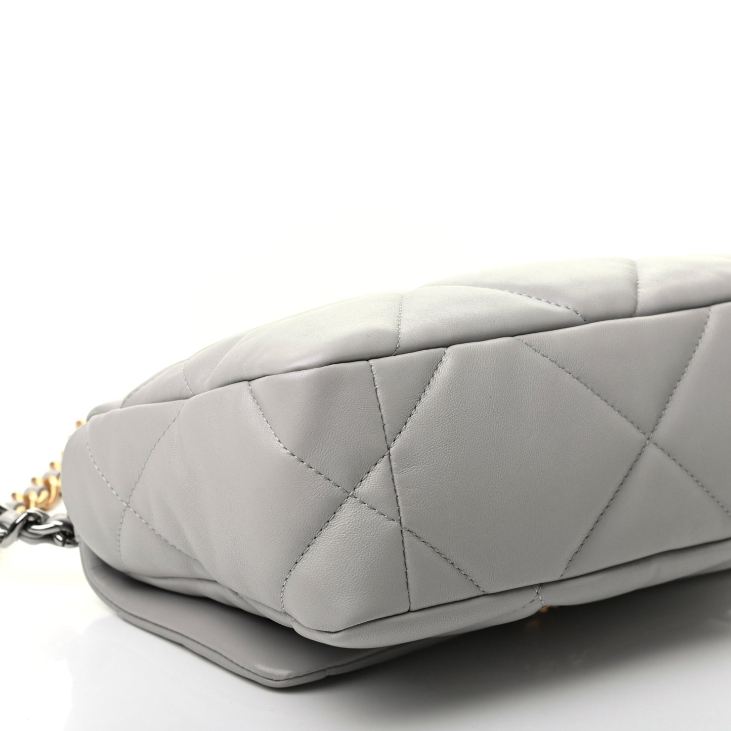 Lambskin Quilted Medium Chanel 19 Flap Grey