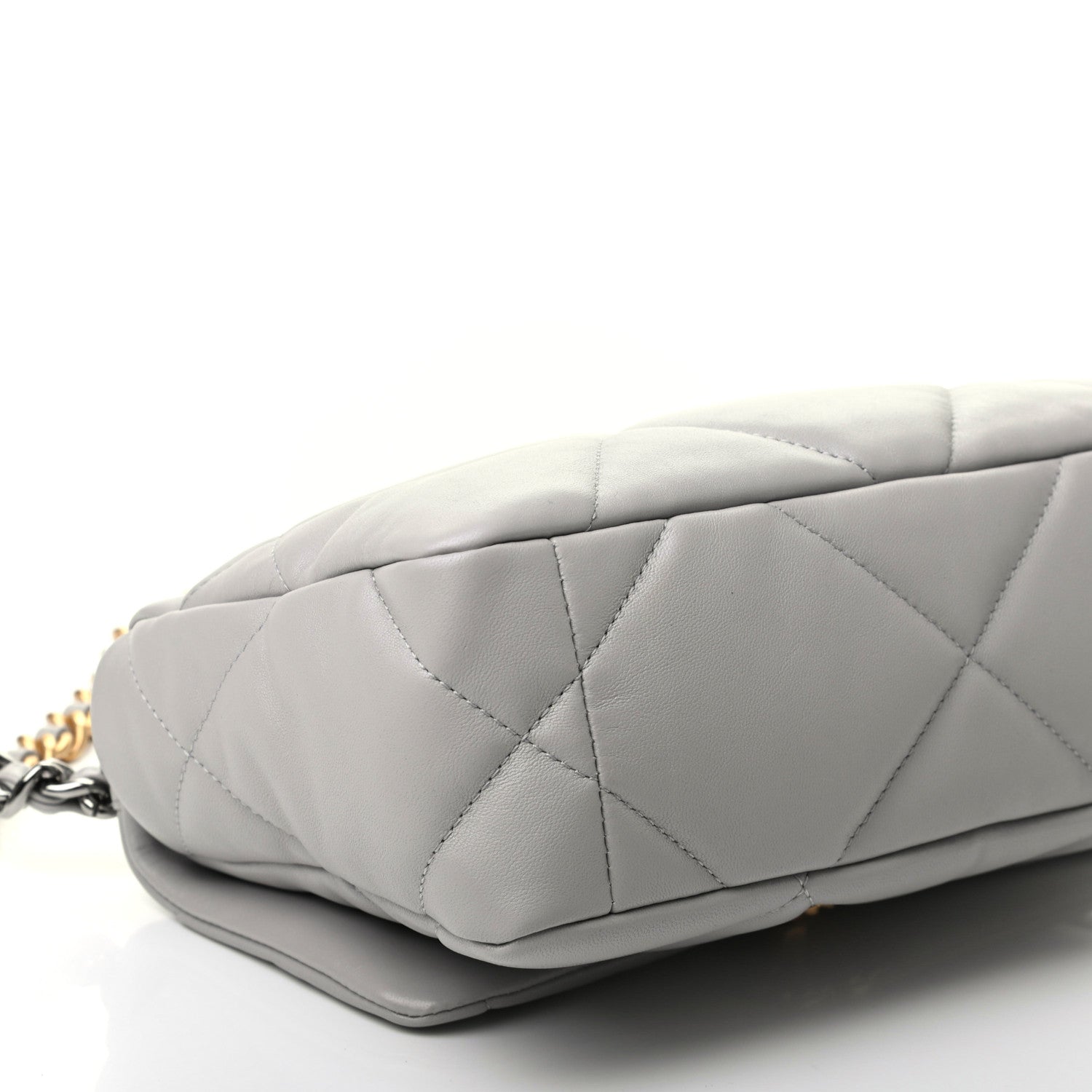 Chanel Lambskin Quilted Medium Chanel 19 Flap Grey 9 of 10