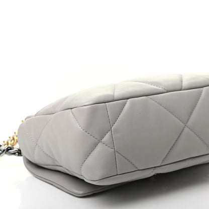 Chanel Lambskin Quilted Medium Chanel 19 Flap Grey 9 of 10