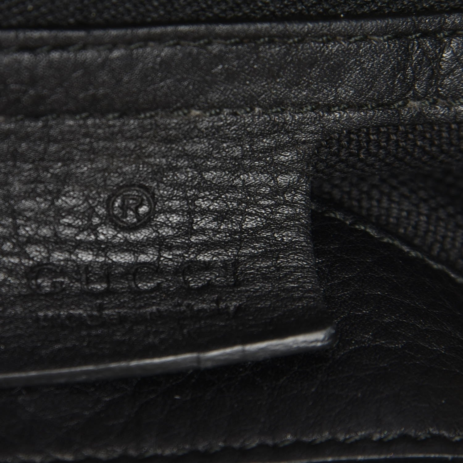 Gucci Calfskin Large Bamboo Shopper Tote Black 8 of 13