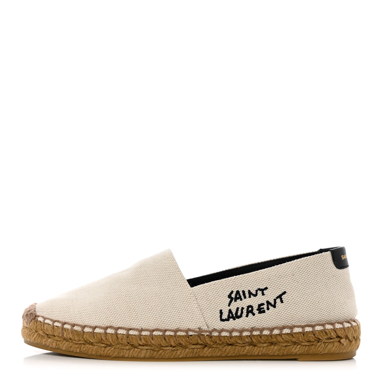 Canvas Nappa Elba Light Logo Embroidered Espadrilles 36 Panna