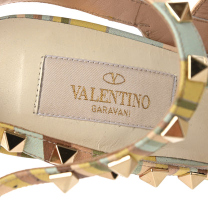Valentino Garavani Nappa Native Couture 1975 Rockstud Ankle Strap Pumps 36 Multicolor 7 of 8