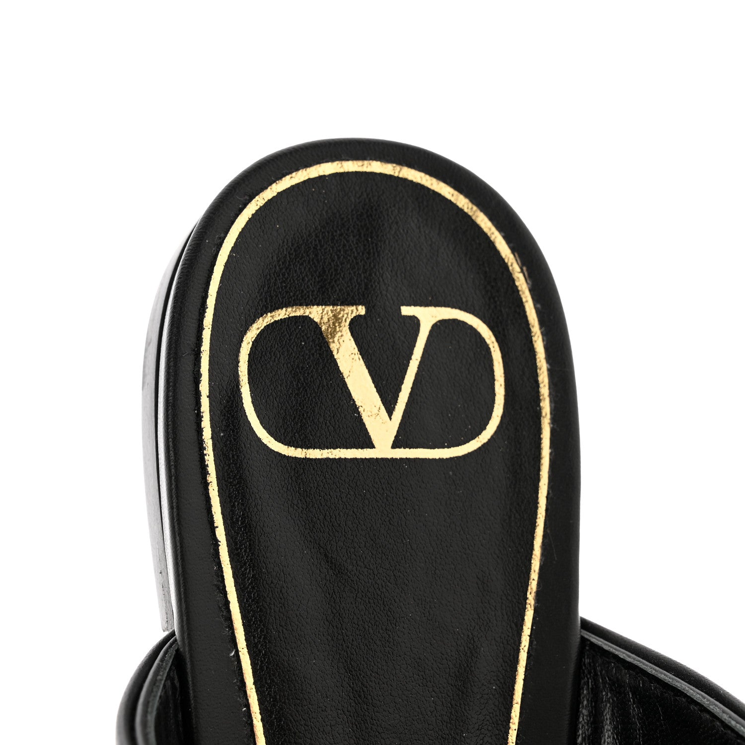 Valentino Garavani Calfskin Roman Stud Flat Mules 39 Black 7 of 12